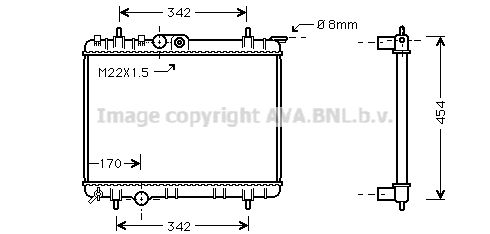 AVA QUALITY COOLING Радиатор, охлаждение двигателя PEA2190